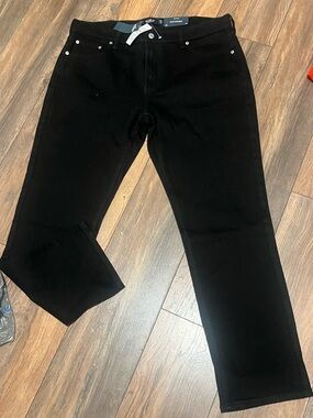 Hollister Black Mens Slim-Straight Jeans 36x32